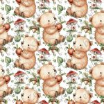 Ourson pomme fond blanc