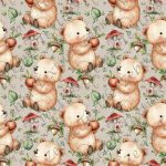 Ourson pomme fond taupe