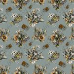 Papillon de nuit floral fond sarcelle