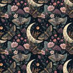 Papillon et lune mystique
