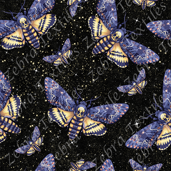 Papillon mauve skull