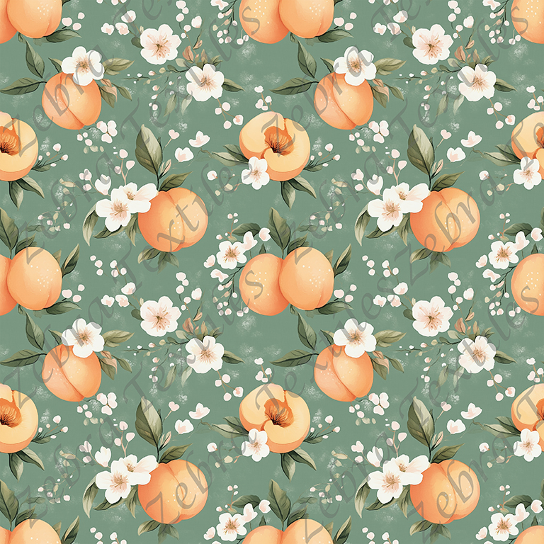 Pêche floral blanc