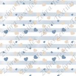Rayé bleu et coeur