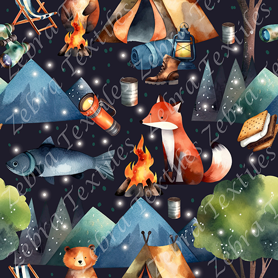 Renard et ours en camping