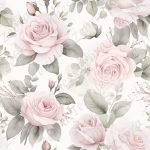 Rose et feuille fond blanc