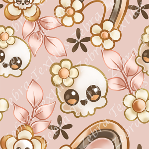 Skull floral arc-en-ciel