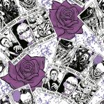 Tarot horreur et fleur mauve