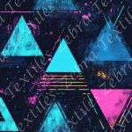 Triangle aqua et rose grunge