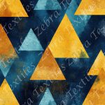 Triangle jaune et bleu grunge