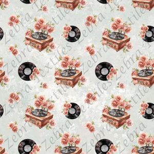 Vinyle floral fond grunge