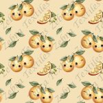 Citron kawaii fond jaune