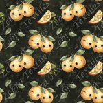 Citron kawaii fond vert