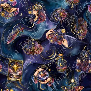 Clairvoyance dorée fond spirale