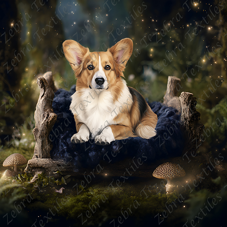 Corgi forêt en chantée