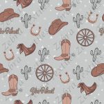 Cowboy brun fond gris