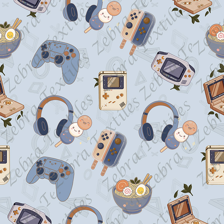 Gamer boys fond bleu