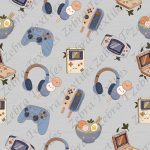 Gamer boys fond gris