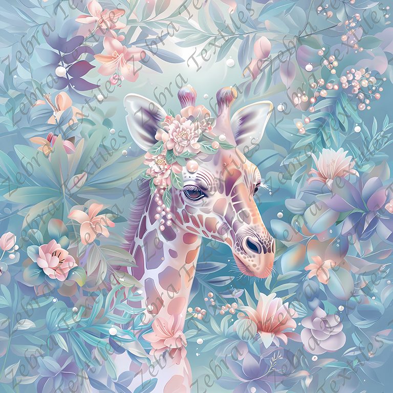 Girafe feuillage et perle