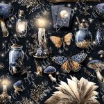 Magique céleste et champignon bleu