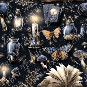 Magique céleste et champignon bleu
