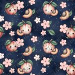 Pêche floral kawaii fond marine
