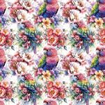 Perroquet coloré floral