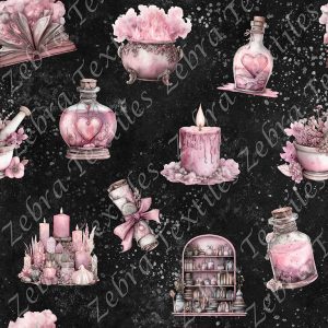 Potion rose fond noir