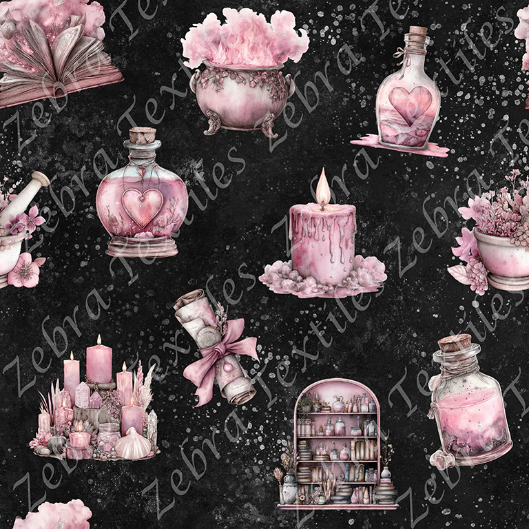Potion rose fond noir