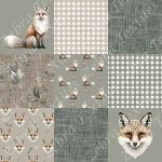 Renard plaid vert sauge