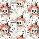 Skull chapeau floral