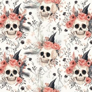 Skull chapeau floral