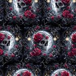 Skull chic floral lunaire