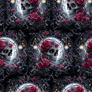 Skull chic floral lunaire