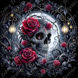 Skull chic floral lunaire