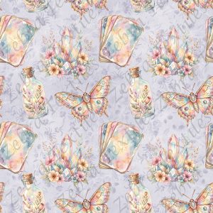 Tarot bohème mystique fond floral