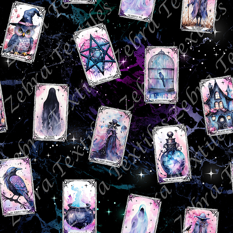 Tarot sorcière fond galaxie