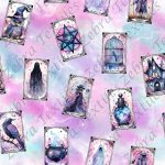Tarot sorcière fond nuageux