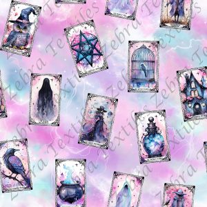 Tarot sorcière fond nuageux
