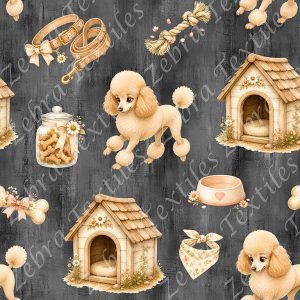 Caniche mignon fond grunge