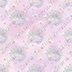 Cerveau floral fond mauve rose