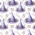 Chapeau mauve floral