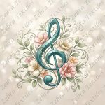 Clef de sol floral