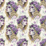 Femme floral mauve