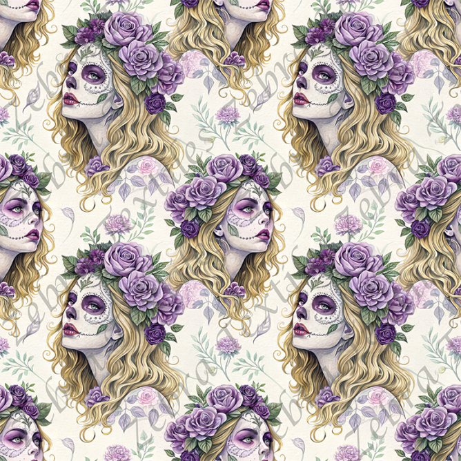 Femme floral mauve