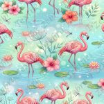 Flamant rose et libellule mystique