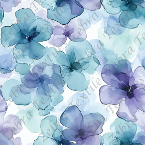 Fleur aqua bleu aquarelle