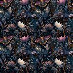 Papillon de nuit floral aquarelle