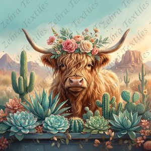 Vache et cactus