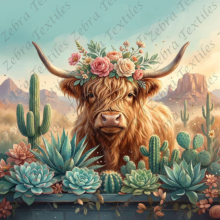 Vache et cactus