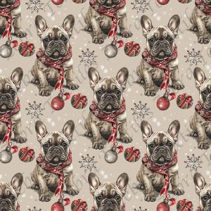 Bouledogue Français et flocon